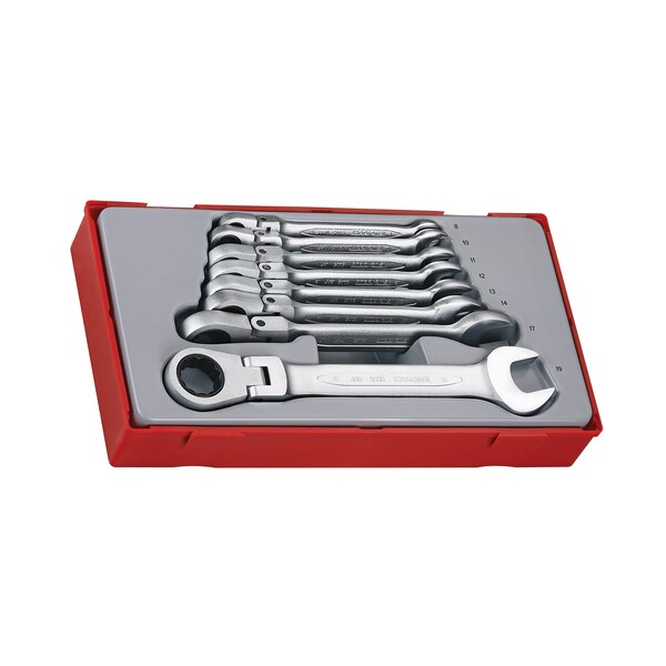 TT6508RF - 8 Piece Flexible Ratcheting Wrench Set 8 to 19m